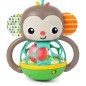 BRIGHT STARTS Jouet hochet musical et lumineux Grab - Giggle Monkey - Avec Oball attrape facile - 6M+