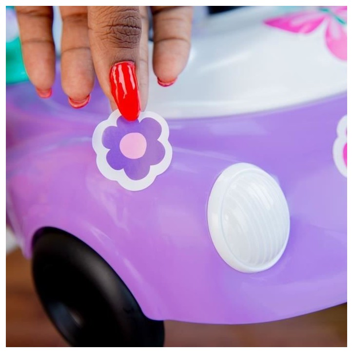 BRIGHT STARTS Trotteur bébé pliable 3 en 1, petite voiture, 3 modes de jeux évolutifs, violet, Cadeau Noel bébé