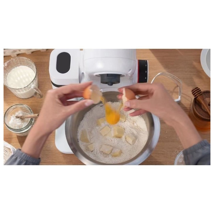 Robot multifonction compact - BOSCH MUMS2EW20 - Bol inox - 3 disques - blender 1,25L - Kit pâtisserie inclus - blanc Robot multifonction compact - BOSCH MUMS2EW20 - Bol inox - 3 disques - blender 1,25L - Kit pâtisserie inclus - blanc