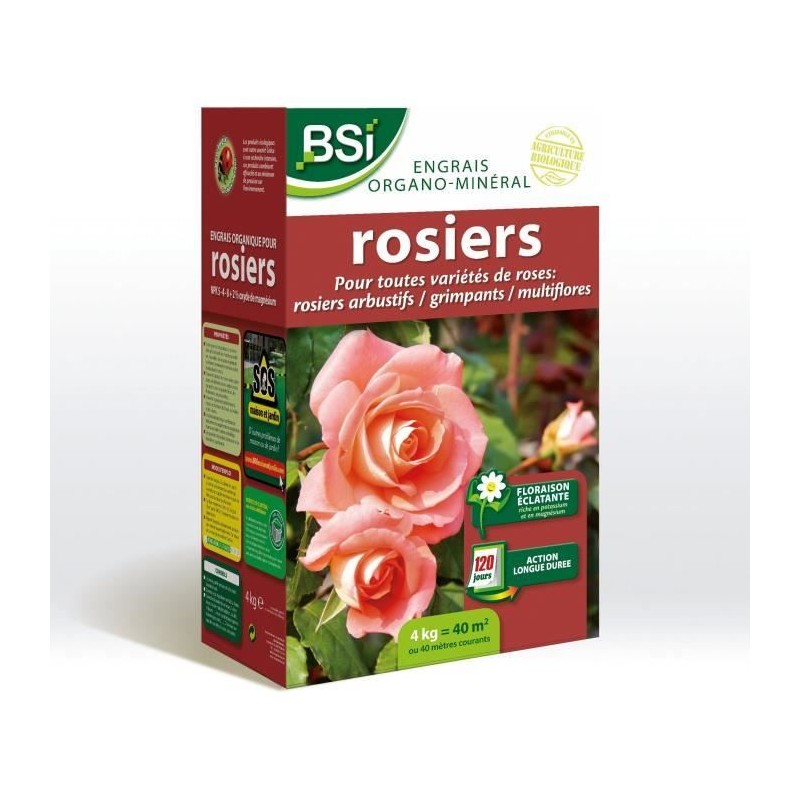 BSI - Engrais Bio - Pour Tous Les sortes De Rosiers - Floraison Éclat BSI - Engrais Bio - Pour Tous Les sortes De Rosiers - Floraison Éclat