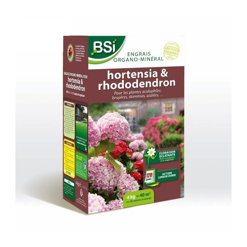 BSI - Engrais - Pour Hortensias, Rhododendrons - Floraison Éclatante BSI - Engrais - Pour Hortensias, Rhododendrons - Floraison Éclatante