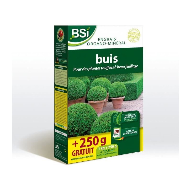 BSI - Engrais Bio - Buis - Pour Buis Touffus Au Feuillage Etincelant E BSI - Engrais Bio - Buis - Pour Buis Touffus Au Feuillage Etincelant E
