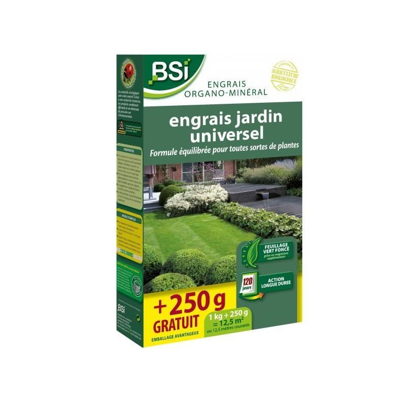 BSI - Engrais Bio - Universel - Végétaux Multiples - Gazon, Potager, BSI - Engrais Bio - Universel - Végétaux Multiples - Gazon, Potager,