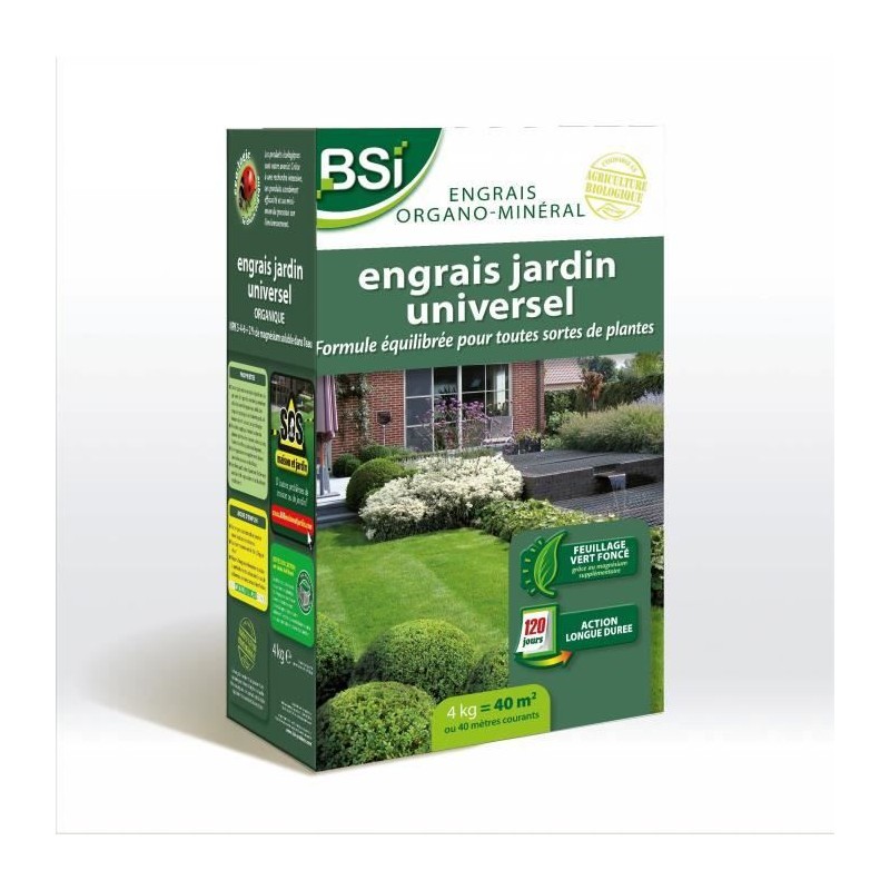 BSI - Engrais Bio - Universel - Pour Végétaux Multiples - Gazon, Pot BSI - Engrais Bio - Universel - Pour Végétaux Multiples - Gazon, Pot