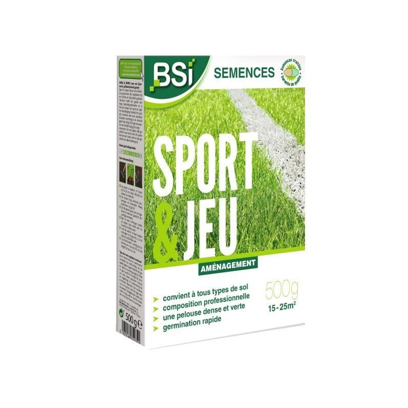 BSI - Semences De Gazon - Sport Ou Jeu - Avec Enrobage Protecteur - Tr BSI - Semences De Gazon - Sport Ou Jeu - Avec Enrobage Protecteur - Tr