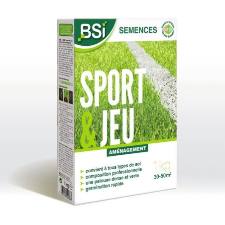 BSI - Semences De Gazon - Sport Ou Jeu - Avec Enrobage Protecteur - Tr