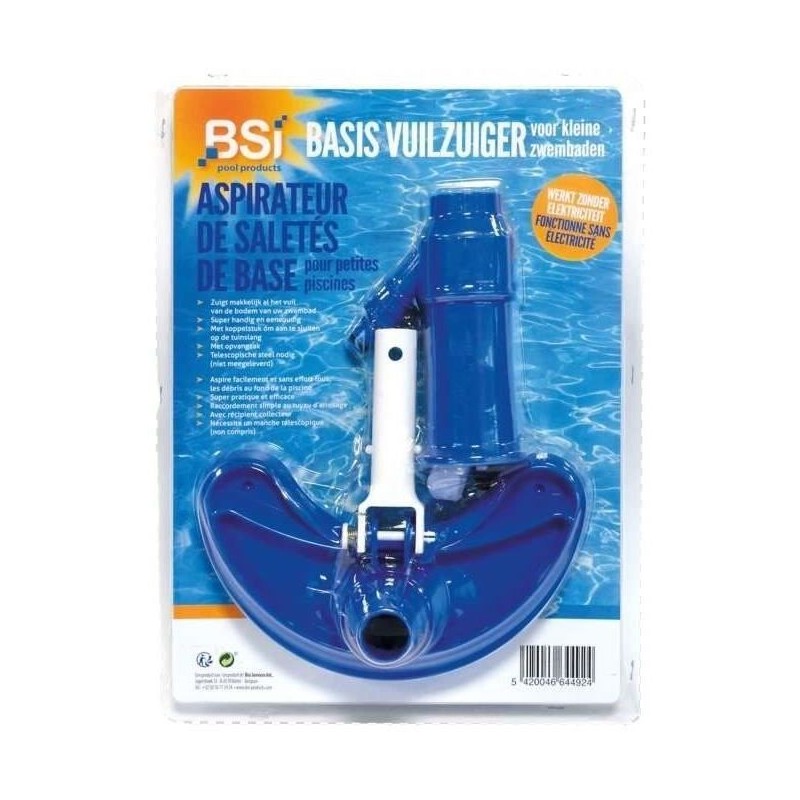 Aspirateur de fond manuel - BSI - Avec sa poche pour les détritus de Aspirateur de fond manuel - BSI - Avec sa poche pour les détritus de