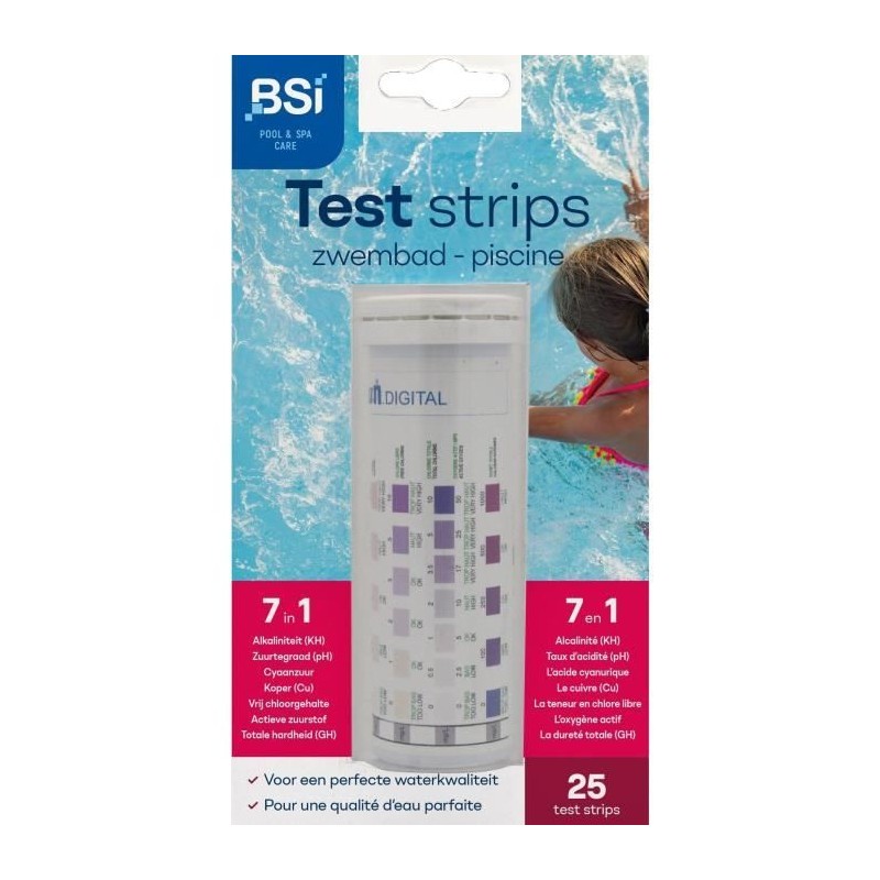 Bandelettes de test - BSI - Mesure la qualité de l'eau - Test Strips Bandelettes de test - BSI - Mesure la qualité de l'eau - Test Strips