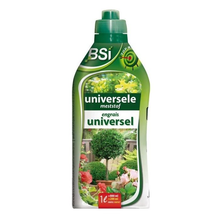 BSI - Engrais Universel - Liquide - Pour Plante d'Intérieur Ou Balcon - Avec Oligo-éléments Et Chélates - 1L