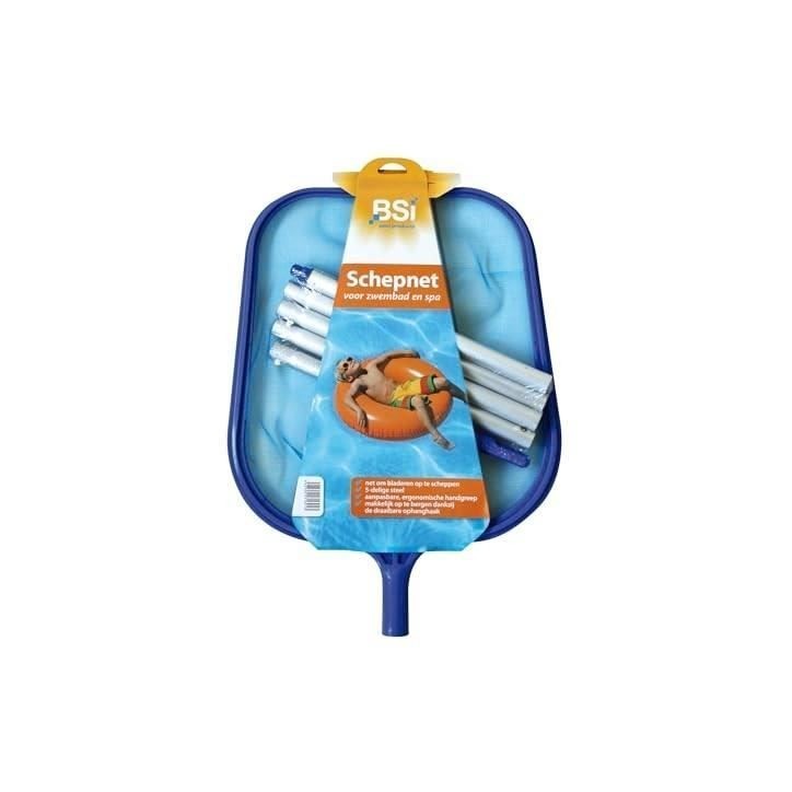 Epuisette - BSI - Epuisette de surface - Démontable - Pour ôter les feuilles et insectes - Pour piscine - 140cm
