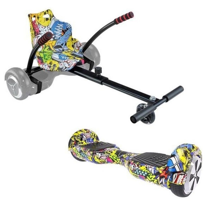 Pack Hoverboard + kart multicolor - URBANGLIDE - Roues 6.5 - 550W - 4Ah - Longueur ajustable