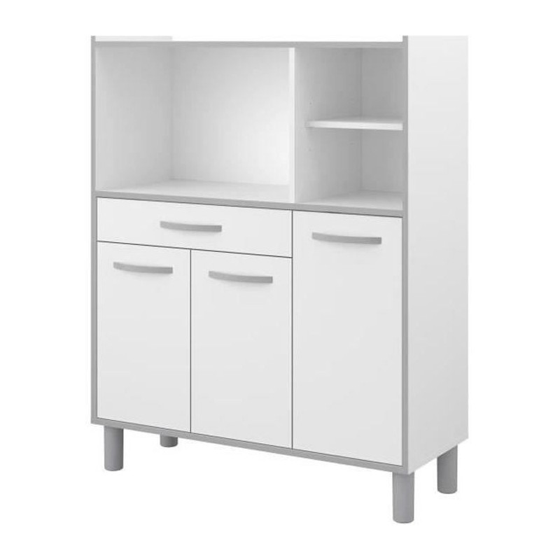 Buffet combiné de cuisine L 101cm Blanc - OSLO Buffet combiné de cuisine L 101cm Blanc - OSLO