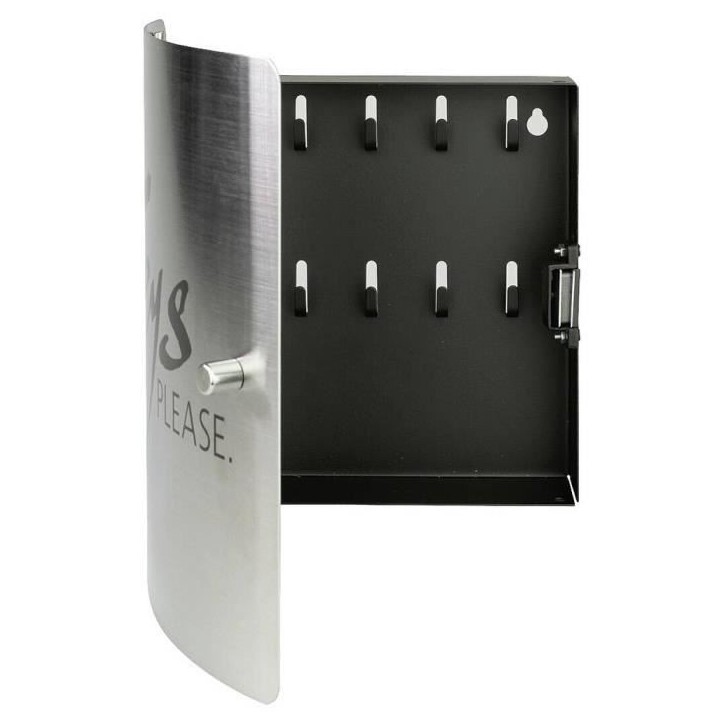 Armoire a clé - BURG WACHTER - 6205/10 Ni KEYS PLEASE - Inox, 10 crochets, fermeture aimant réglable