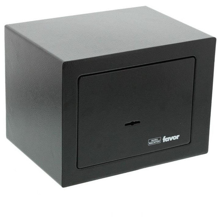 Coffre fort BURG-WÄCHTER Favor S1 K - Serrure a clé double panneton - Noir - 6,6 L - 4 kg