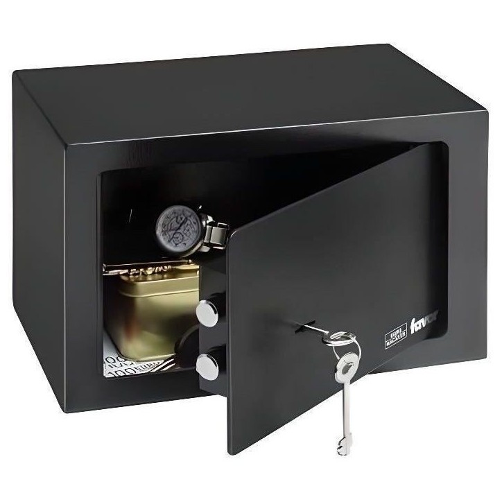 Coffre fort Favor S3 K - BURG WACHTER - Serrure a clé double panneton - 12,4 L - Métal Coffre fort Favor S3 K - BURG WACHTER - Serrure a clé double panneton - 12,4 L - Métal