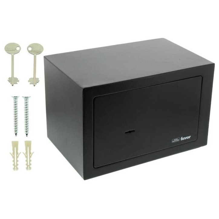 Coffre fort Favor S3 K - BURG WACHTER - Serrure a clé double panneton - 12,4 L - Métal Coffre fort Favor S3 K - BURG WACHTER - Serrure a clé double panneton - 12,4 L - Métal