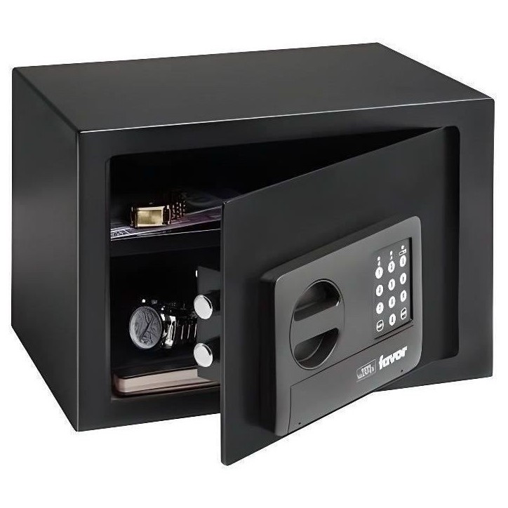 Coffre fort Favor S5 E - BURG WACHTER - Serrure double panneton - 22 L - Noir
