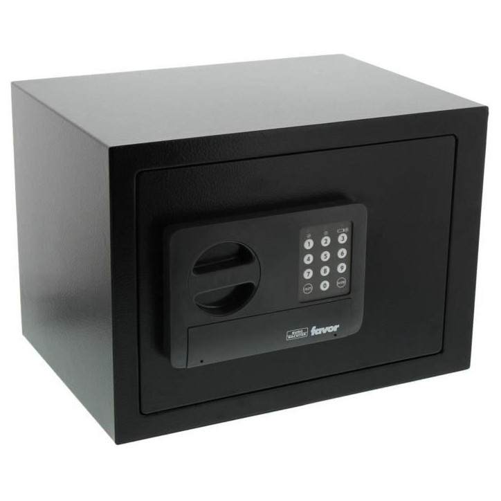 Coffre fort Favor S5 E - BURG WACHTER - Serrure double panneton - 22 L - Noir