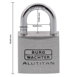 Set de 2 cadenas - BURG WACHTER - DUO 770 30 SB - 30 mm Alutitan, doub