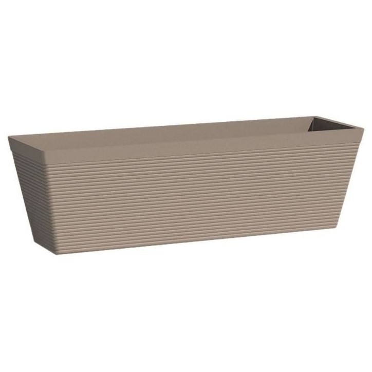 Jardiniere - GARDEN ID - Green Care Impact Taupe - 50 x 16 x 16 cm - Garanti 10ans - 100% recyclé - UV/gel résistant