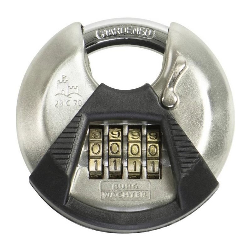 Cadenas cylindrique - BURG WACHTER - 23 C 70 SB - Acier inoxydable 70 Cadenas cylindrique - BURG WACHTER - 23 C 70 SB - Acier inoxydable 70
