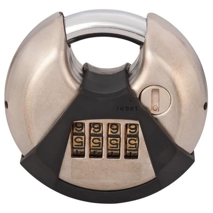 Cadenas cylindrique - BURG WACHTER - 23 C 70 SB - Acier inoxydable 70 mm, ouverture a code