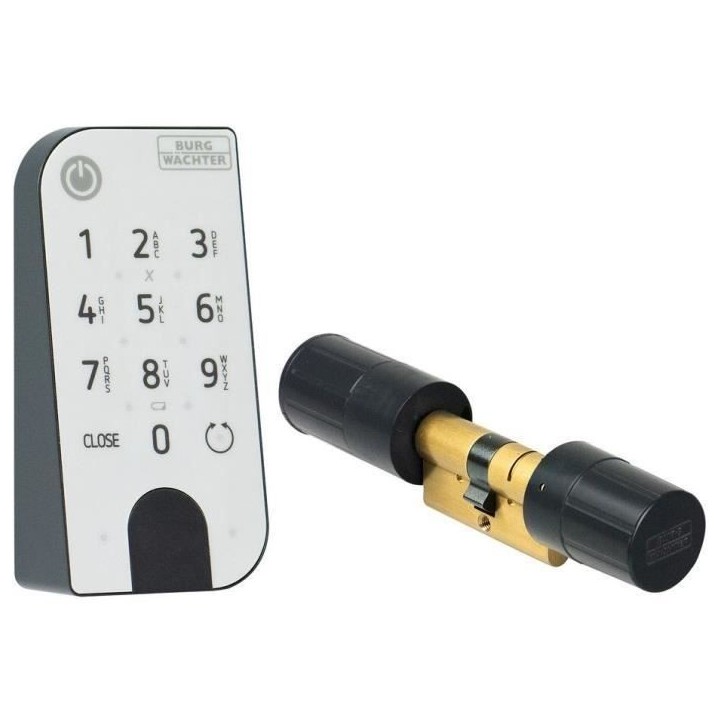 Cylindre électronique BURG-WÄCHTER secuENTRY Home 5001 avec clavier Pincode ENTRY - 6 utilisateurs