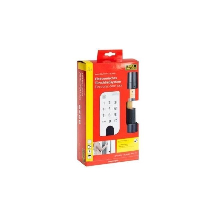 Cylindre électronique BURG-WÄCHTER secuENTRY Home 5001 avec clavier Pincode ENTRY - 6 utilisateurs
