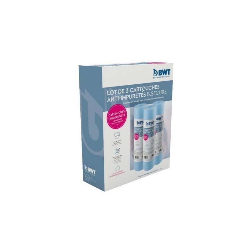 Pack de 3 cartouches - BWT - B.SECURE - Compatible avec tous les filtr