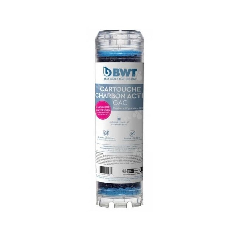 Cartouche - BWT - charbon actif granulé - Capacité de traitement d'e Cartouche - BWT - charbon actif granulé - Capacité de traitement d'e