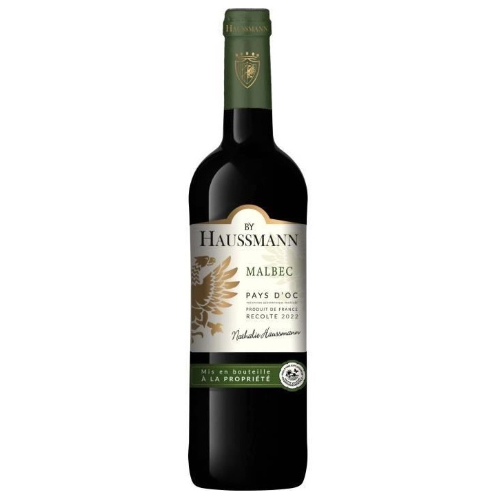 By Haussmann Malbec Pays d'Oc - Vin rouge de Languedoc 2022