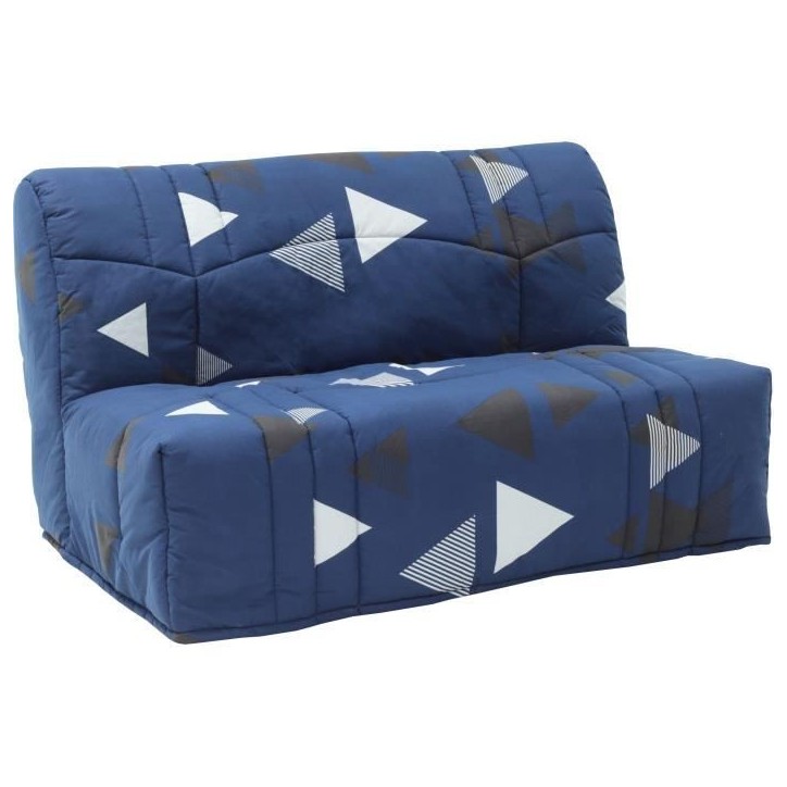 Banquette BZ DREAM - Tissu 100% Coton bikini bleu - Couchage 140x190 cm - L145 x P100 x H90 cm