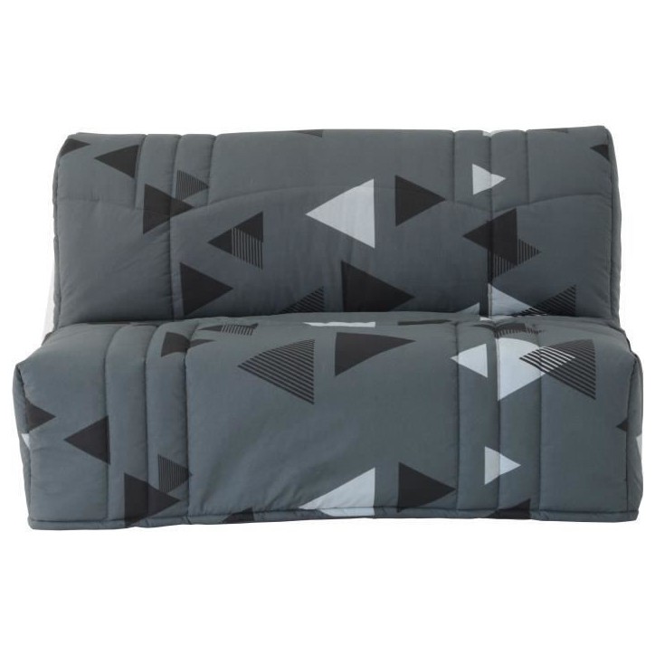 Banquette BZ DREAM - Gris bikini - 2 places - 100% coton - L 145 x P 100 x H 90 cm