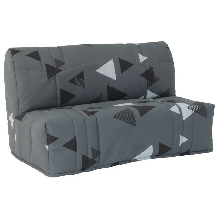 Banquette BZ DREAM - Gris bikini - 2 places - 100% coton - L 145 x P 100 x H 90 cm