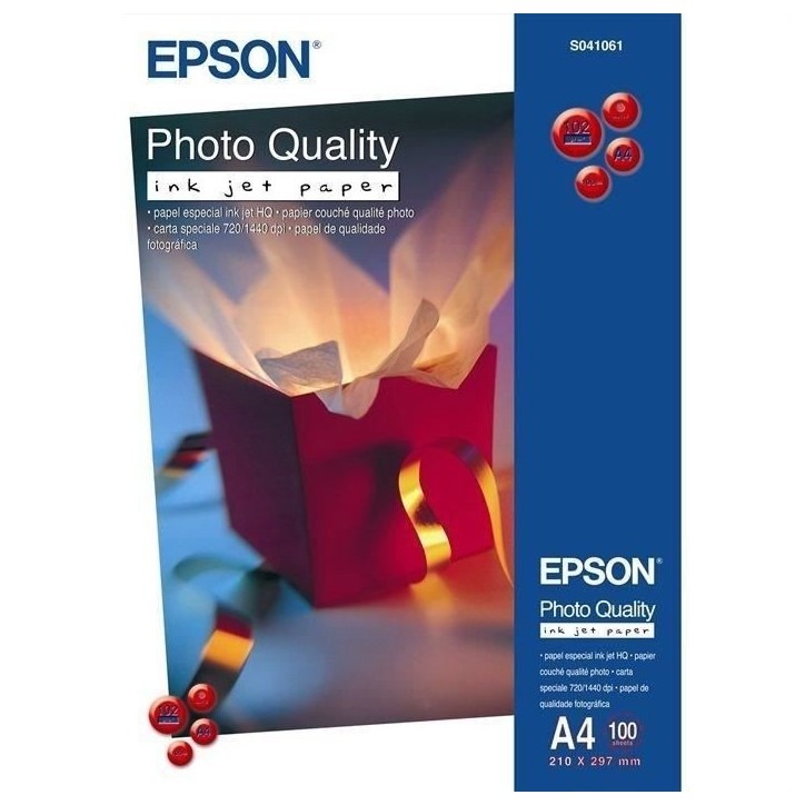 Papier photo couché Epson - 100 feuilles A4 102g Papier photo couché Epson - 100 feuilles A4 102g
