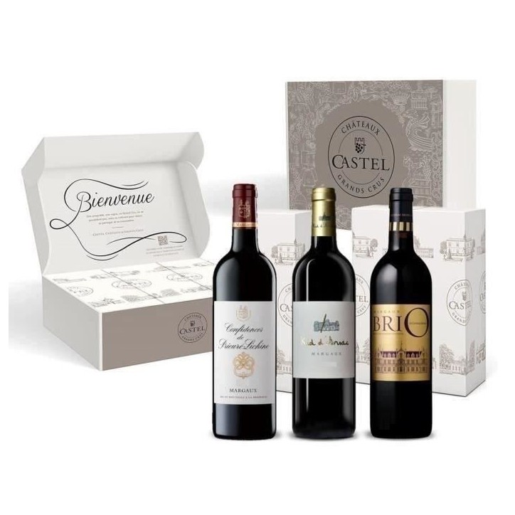 Coffret Découverte Vins de Margaux : Confidences de Prieuré Lichine - Le Kid d'Arsac - Brio de Cantenac Brown Coffret Découverte Vins de Margaux : Confidences de Prieuré Lichine - Le Kid d'Arsac - Brio de Cantenac Brown