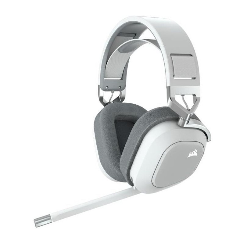 Casque Gaming Sans Fil CORSAIR HS80 RGB Wireless Blanc Son Dolby Atmos Casque Gaming Sans Fil CORSAIR HS80 RGB Wireless Blanc Son Dolby Atmos