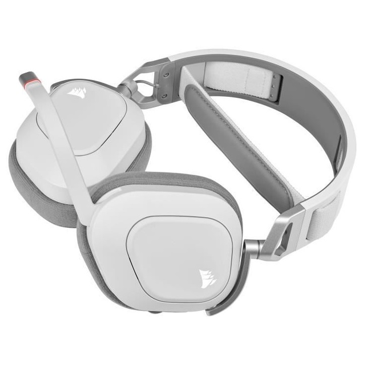 Casque Gaming Sans Fil CORSAIR HS80 RGB Wireless Blanc Son Dolby Atmos Microphone Omnidirectionnel Casque Gaming Sans Fil CORSAIR HS80 RGB Wireless Blanc Son Dolby Atmos Microphone Omnidirectionnel