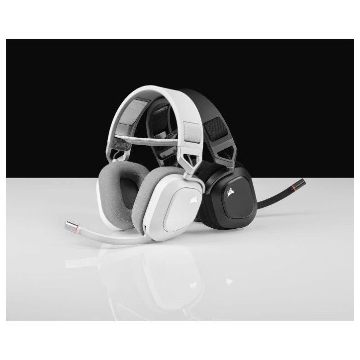 Casque Gaming Sans Fil CORSAIR HS80 RGB Wireless Blanc Son Dolby Atmos Microphone Omnidirectionnel Casque Gaming Sans Fil CORSAIR HS80 RGB Wireless Blanc Son Dolby Atmos Microphone Omnidirectionnel