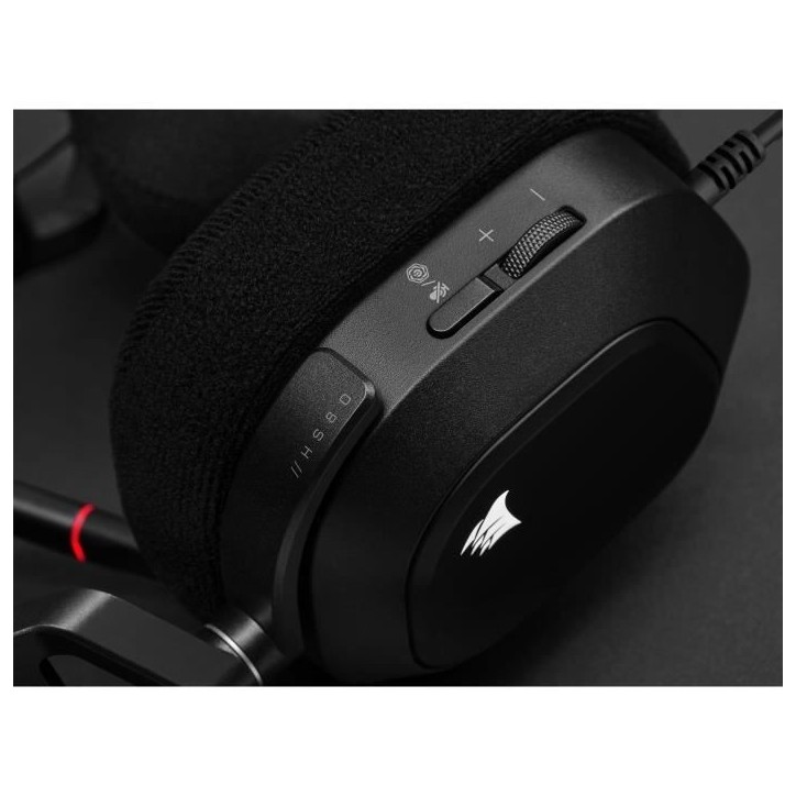 Casque gaming premium HS80 RGB USB - Carbone CORSAIR Casque gaming premium HS80 RGB USB - Carbone CORSAIR
