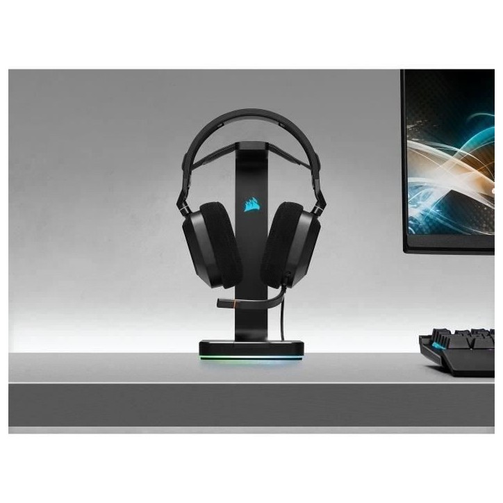 Casque gaming premium HS80 RGB USB - Carbone CORSAIR Casque gaming premium HS80 RGB USB - Carbone CORSAIR