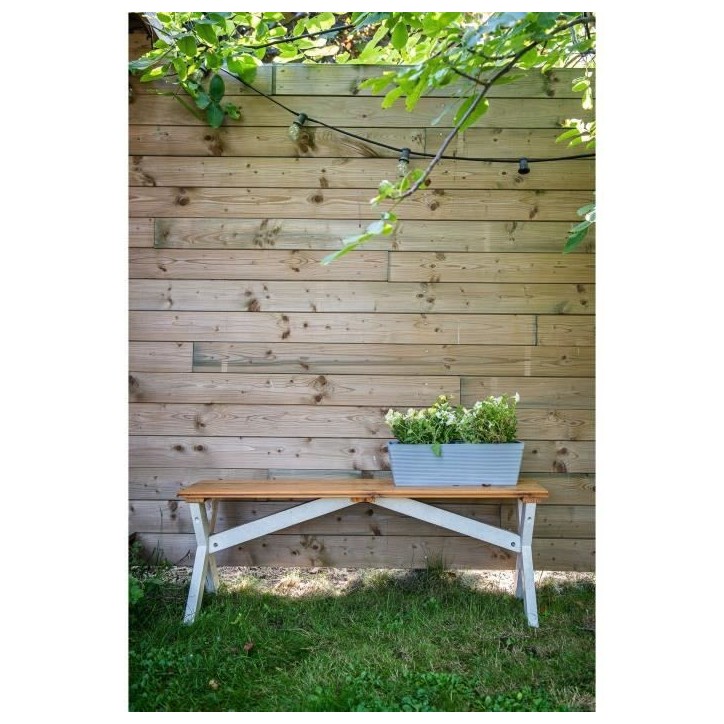 Jardiniere - GARDEN ID - Green Care Impact Bleu-Gris - 50 x 16 x 16 cm - Garanti 10ans - 100% recyclé - UV/gel résistant
