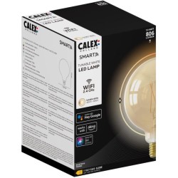 Ampoule LED Filament connectée Globe ambré G125 E27 - CALEX - 7W - 8