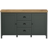 Buffet - Stanton - Vert profond / chene naturel - 2 portes - 3 tiroirs