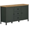 Buffet - Stanton - Vert profond / chene naturel - 2 portes - 3 tiroirs