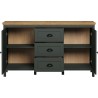 Buffet - Stanton - Vert profond / chene naturel - 2 portes - 3 tiroirs