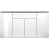 Buffet Brest - Décor Matera / blanc brillant - Panneaux de particules