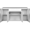 Buffet Brest - Décor Matera / blanc brillant - Panneaux de particules