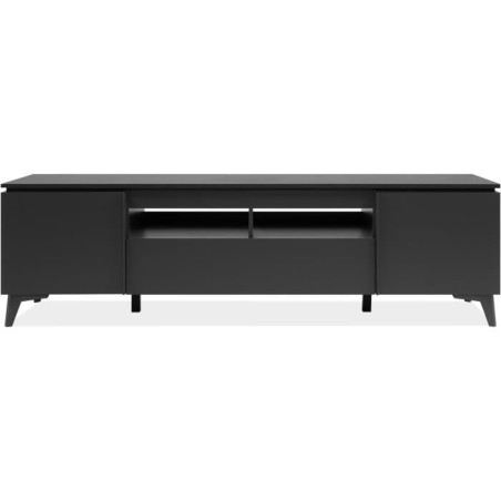 Meuble TV - Bertrix 56A - Ardoise / anthracite - 177x51,5x40 cm - 2 po