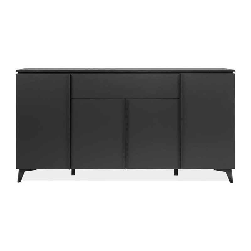 Buffet Bertrix 51A - Décor ardoise/anthracite - 4 portes et étageres Buffet Bertrix 51A - Décor ardoise/anthracite - 4 portes et étageres